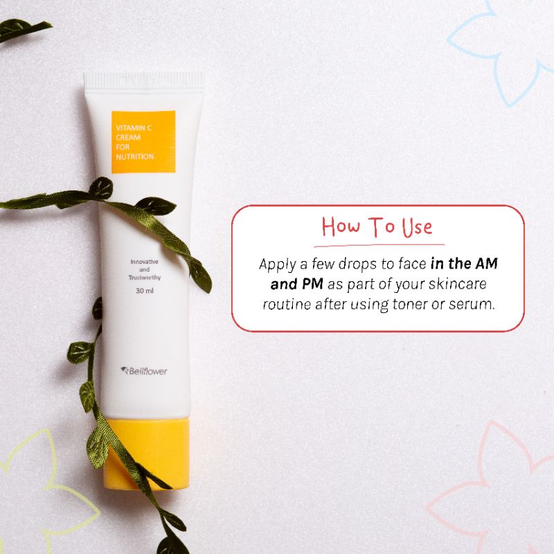 BELLFLOWER Vit C Cream For Nutrition - 100% Original