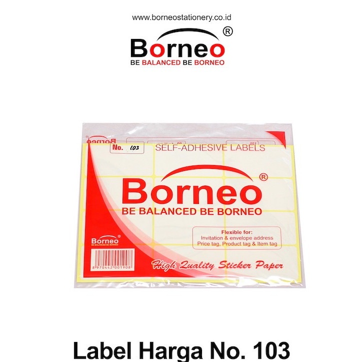 Label Harga no.103 Borneo