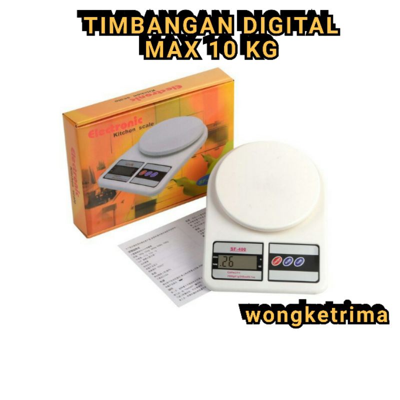 TIMBANGAN DIGITAL KAPASITAS 10 KG GRATIS BATERAI TIMBANGAN DAPUR