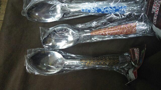 Sendok Batik 1lusin Sendok Makan Garfu Batik Stainlees Tebal