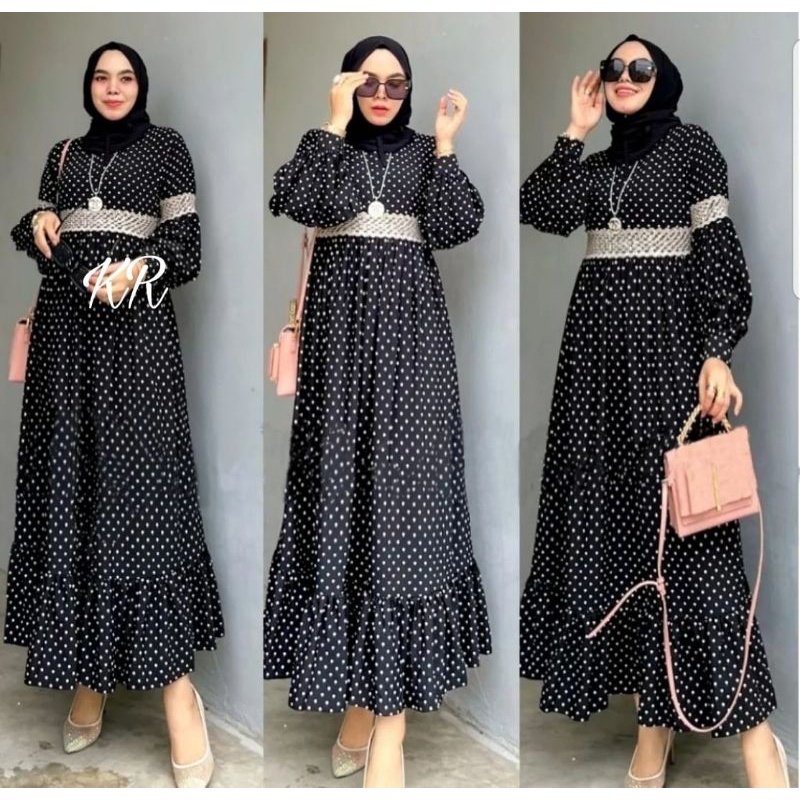 Baju gamis wanita muslimah terbaru 2022 aldisa dress/pakaian wanita terlaris/gamis lebaran/Gamis ald