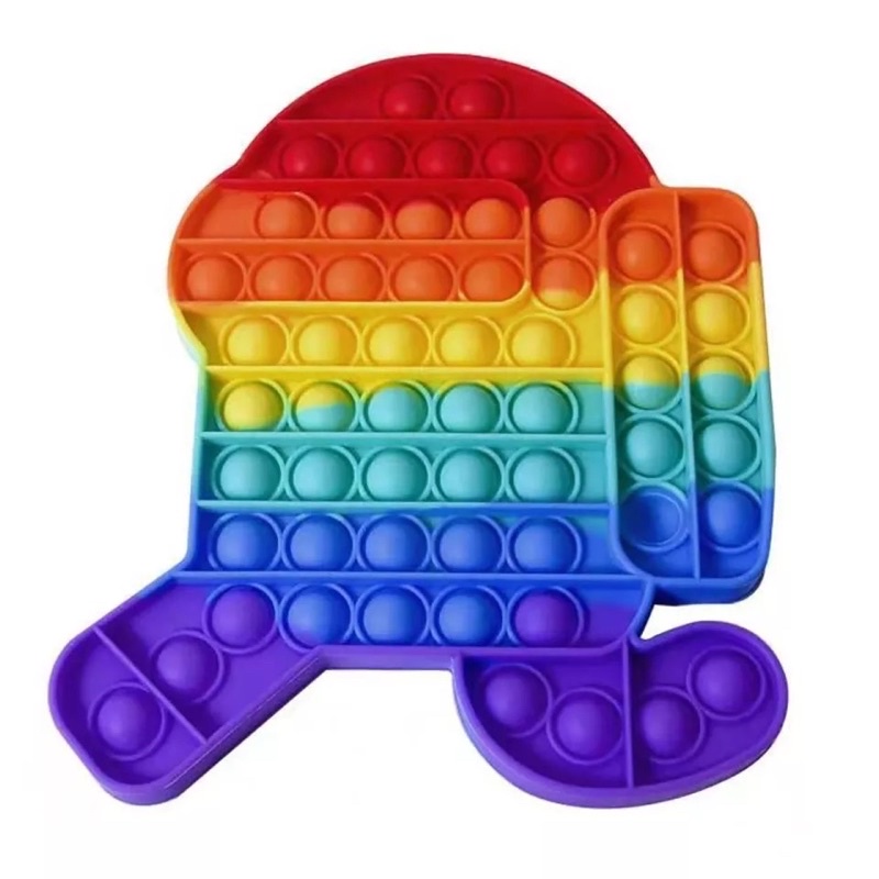 POP IT Fidget Toy mainan untuk penghilang stres pada anak Push bubble toy READY-Jumbo among us jalan