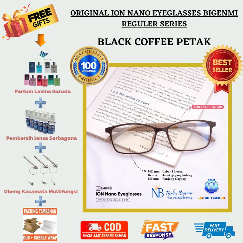 [TERLARIS] KACAMATA BIGENMI ION NANO PREMIUM 8 "BLACK COFFEE"