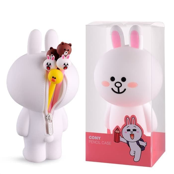 

kotak pensil line brown cony original