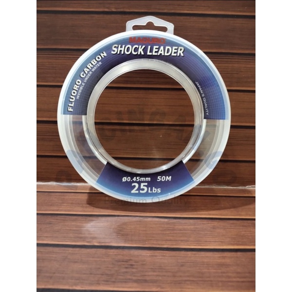Shock Leader Fluoro Carbon Maguro 15, 20, 25, 30, 40, 50, 60, 80Lbs 50M