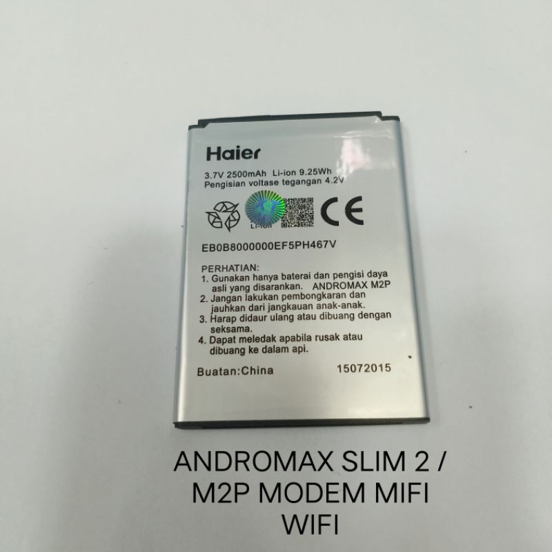 Baterai ANDROMAX SLIM 2 M2P ( MODEM MIFI WIFI ) , E2 H15388, JAMBU H11169 , G C2 LI37150A , EXTREME