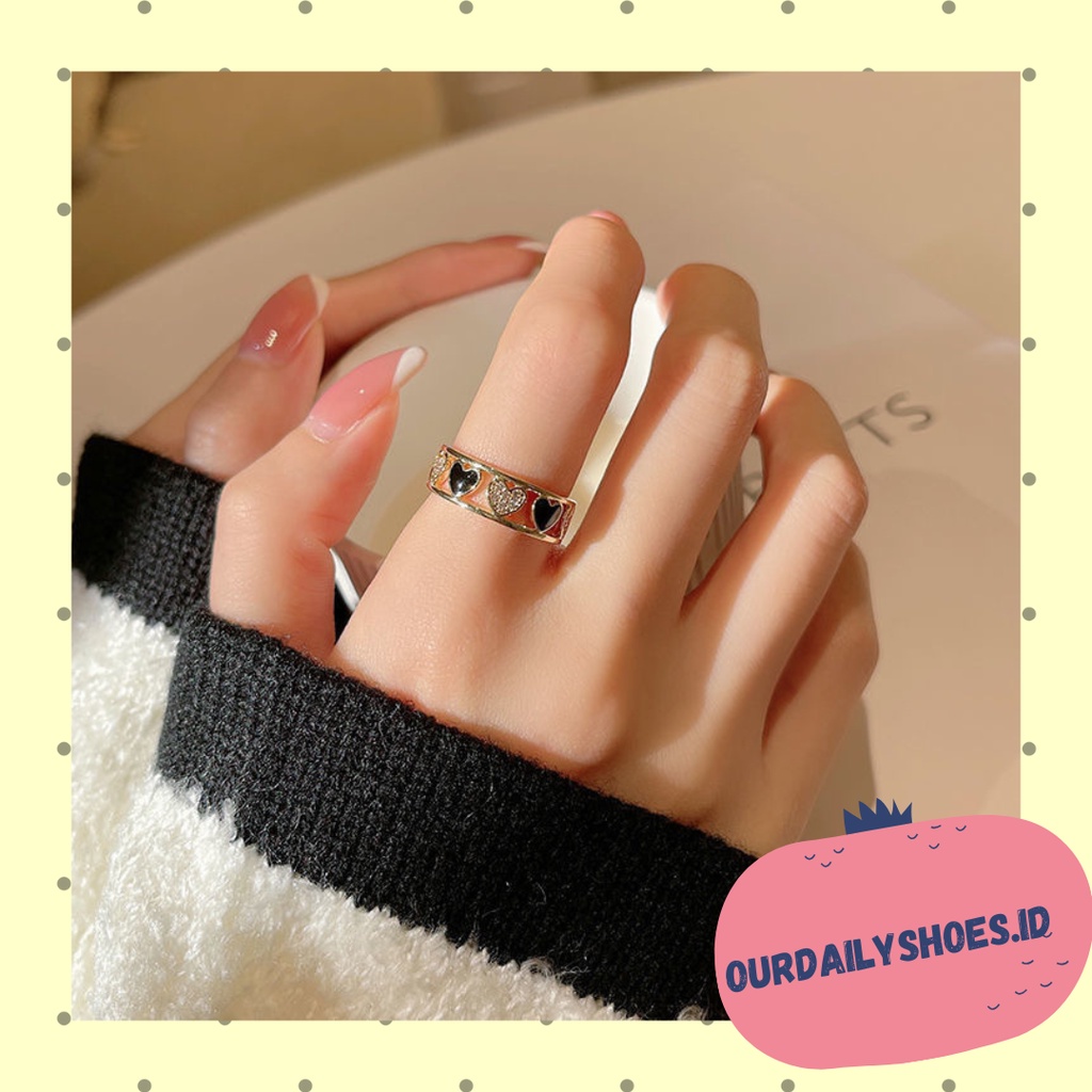 ★ODS★K43 Cincin Ring Love Model Terbuka Untuk Wanita