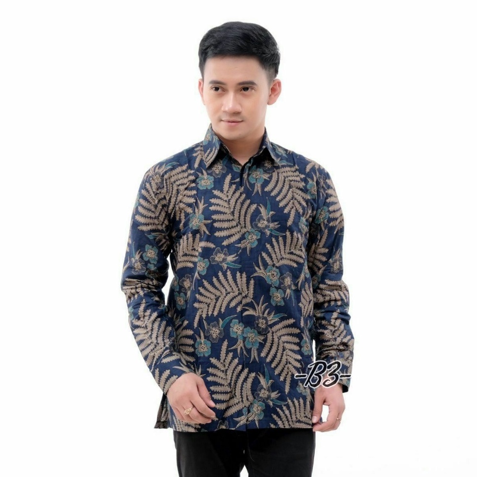 KEMEJA BATIK PRIA LENGAN PANJANG SIZE M L XL XXL