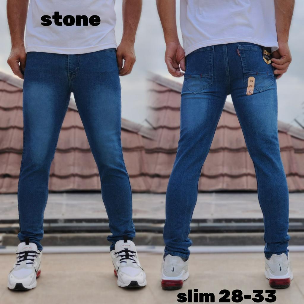 GEVAR Celana Jeans Slimfit Pria Jeans Panjang Pria