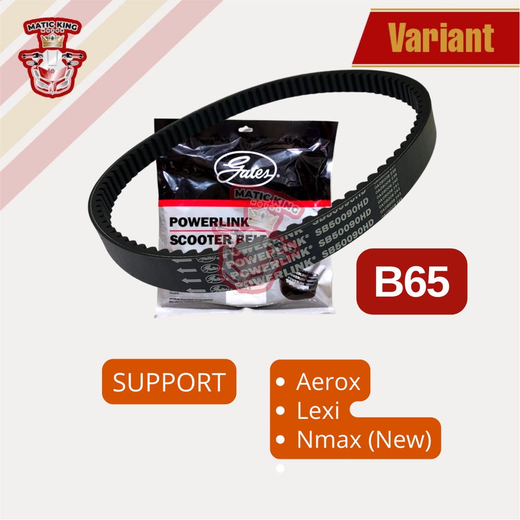 Vanbelt V Belt Nmax Aerox 155 Lexi 125 Gates Powerlink Made in Thailand