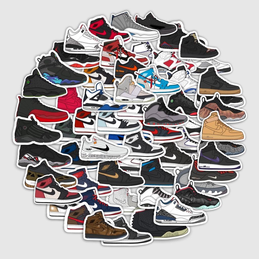 

Sticker Tempel "Sticker Pack Nike Sneakers Pack 80Pcs