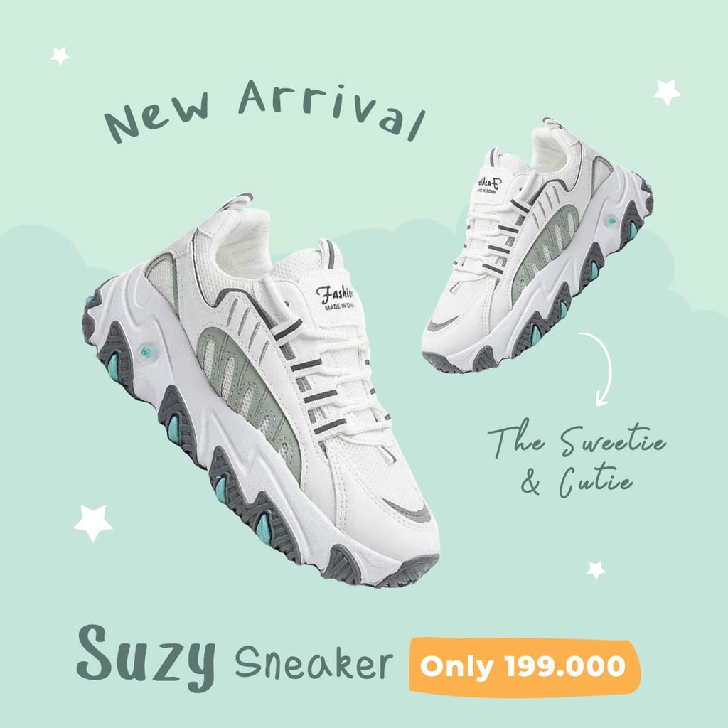 FREE BOX SEPATU IMPORT KOREA  SUZY SNEAKERS .