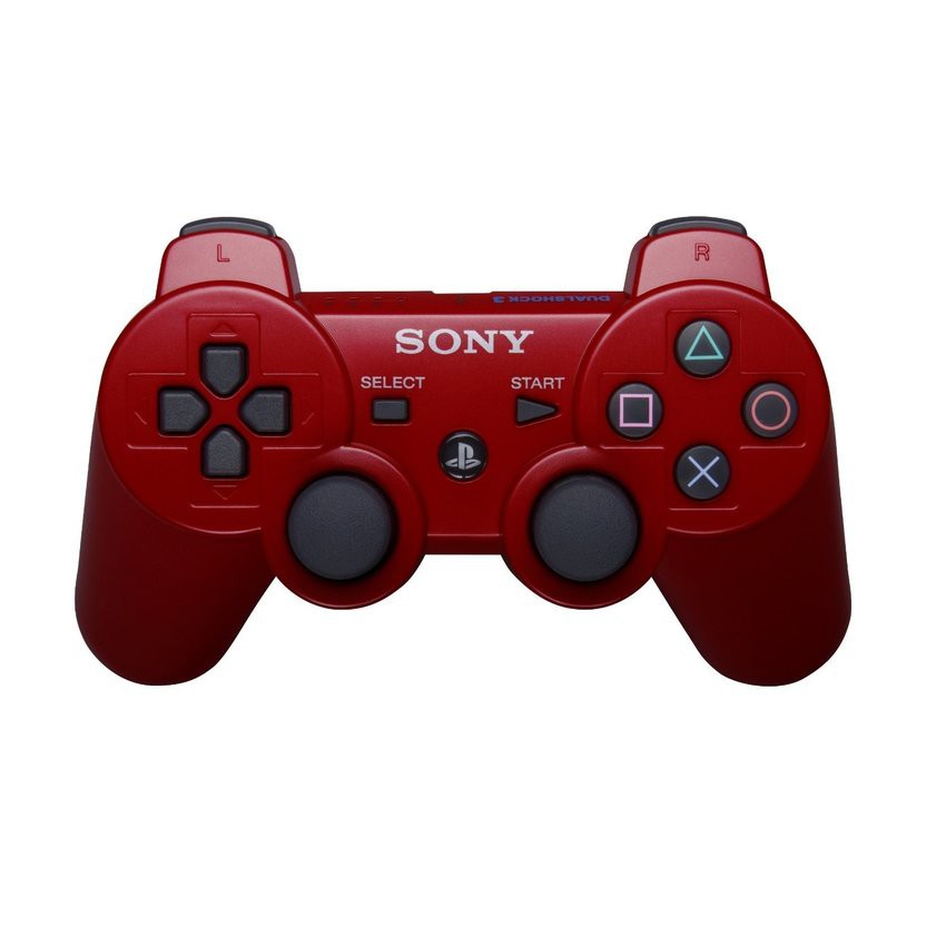 SONY STIK CONTROLLER WIRELESS PS3 WARNA ORIGINAL PABRIK - MERAH