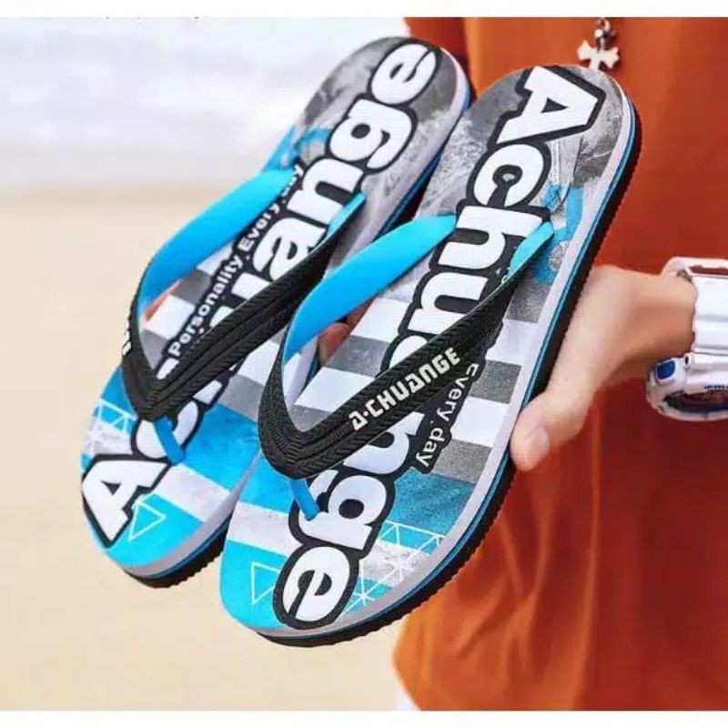 SANDAL JEPIT PRIA ACHUANGE | Sendal Distro Surfing Casual | Sandal Jepit ( DISTRO 01)