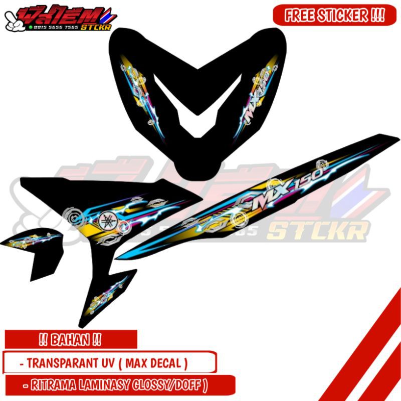 Striping Transparan Mx King - Exciter 150