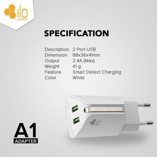 ILO Adapter Charger A1 - Simple Pack