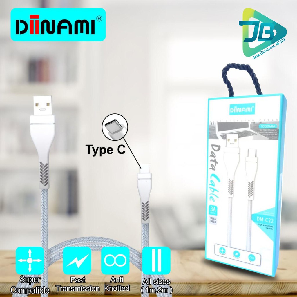 BM081 C22 DIINAMI KABEL DATA CHARGER ORIGINAL READY MICRO TIPE C USB 1 2 3 METER 3AMPER JB2477