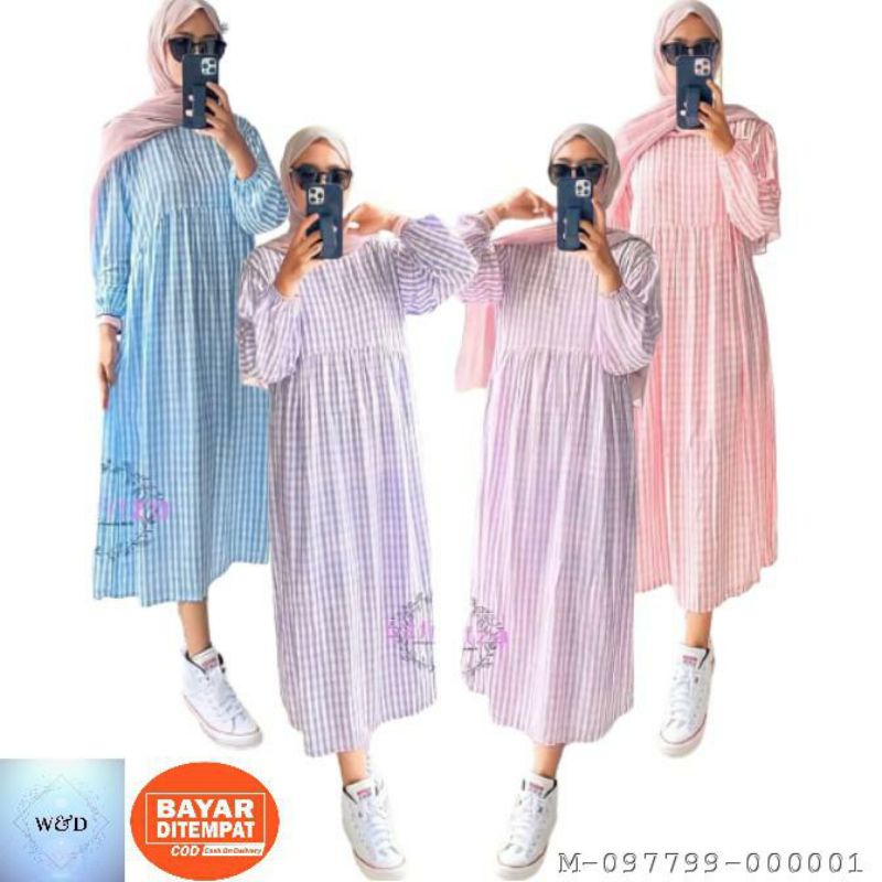 ATASAN MUSLIM WANITA AMELIA TUNIK KATUN VRVR-182Variasi：Lilac, Purple, Blue, Peach