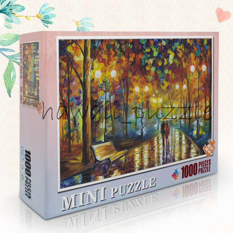 Mini Puzzle 1000 pcs Mainan Jigsaw Puzzle-RAINY NIGHT