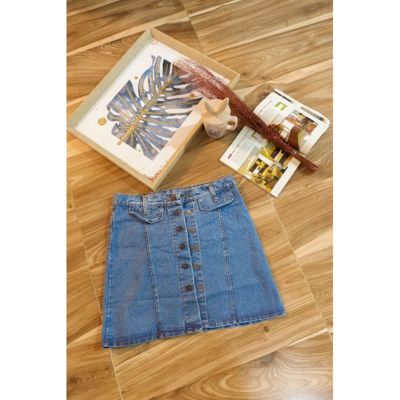 ROK JEANS SNOW WASH DAN MEDIUM//ROK KEKINIAN//ROK JEANS PENDEK MURAH