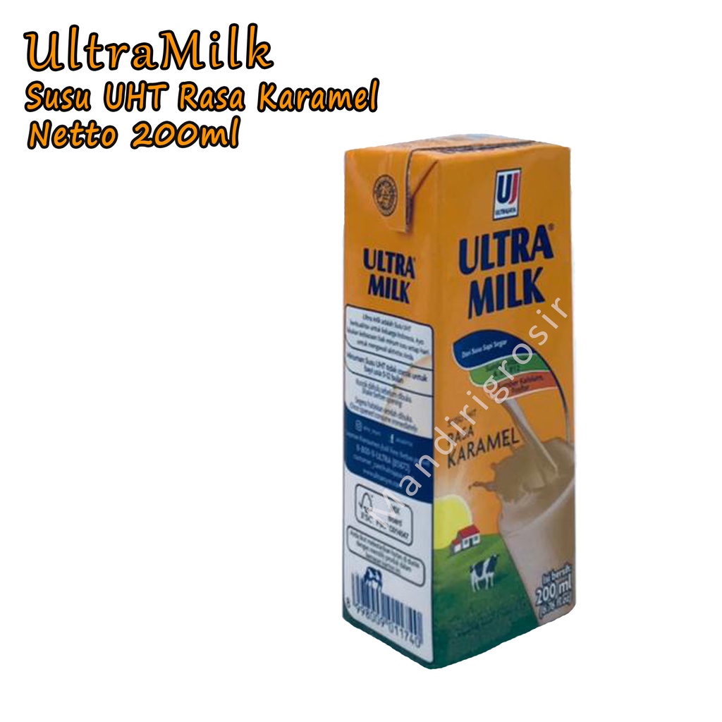 Susu UHT * Ultramilk * Rasa Karamel * Rasa Cokelat * 200ml