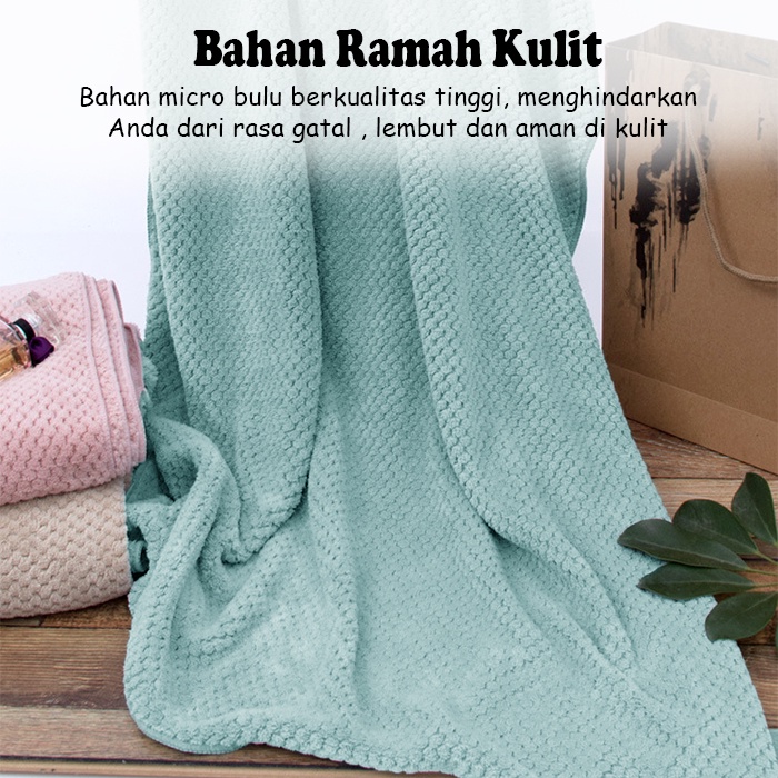 Handuk Mandi Terbaru Ramah Kulit 70x140cm Polyester Imort Dewasa Pria Wanita - H3 - Megahome Decor