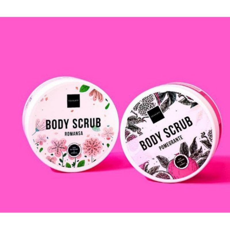 Jual Scarlett Body Scrub Romansa And Pomegranate Shopee Indonesia