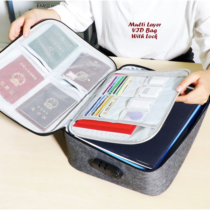 

Tas Dokumen Penting File Ada Gembok Kombinasi VID Bag Very Important Document