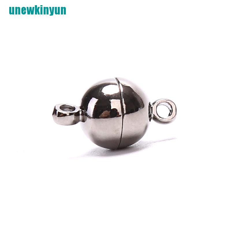 ❤10pcs Kait Lobster Magnetik Bentuk Bola Bulat Untuk Membuat Perhiasan DIY-6