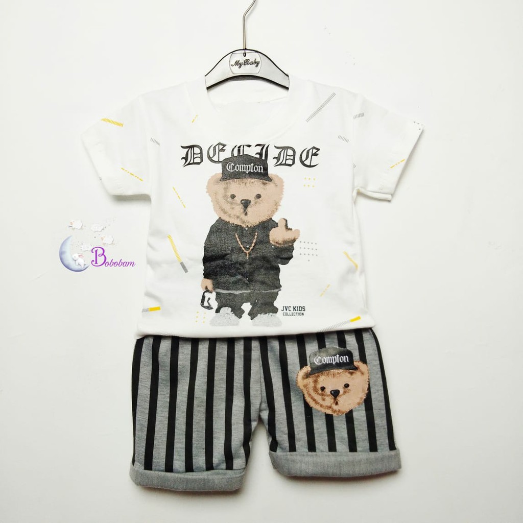 BAJU BAYI ECER CASUAL KASUAL SETELAN ANAK BEAR / SETELAN ANAK HARGA GROSIR