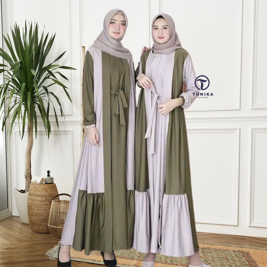 Azira dress | Gamis Wanita Premium Warna | Size Fit To M L XL