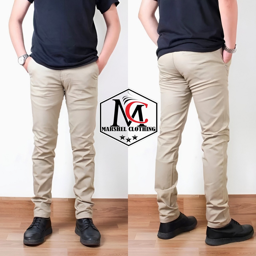 RCL - CELANA CHINO HIJAU ORIGINAL PREMIUM PRIA SLIM FIT STRETCH CASUAL FORMAL CHINOS PREMIUM ( 27 s/d 34 S s/d 34 )