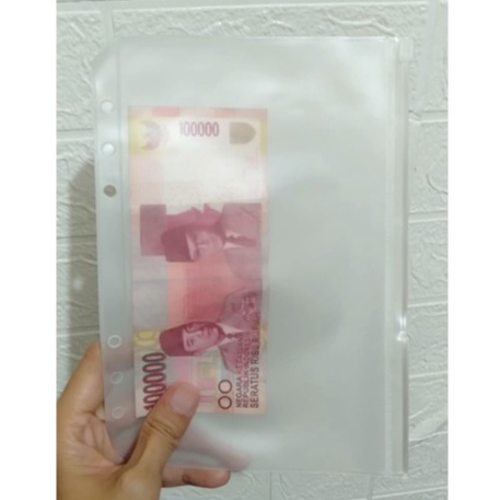 

Ziplock binder A6 A5 Zipper pocket binder 6 ring Binder Pengelola Dompet pintar Disiplin Keuangan
