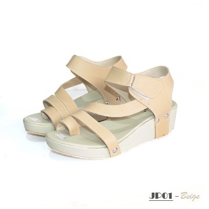 Sandal Wedges Wanita Open Toe Premium Sintetis