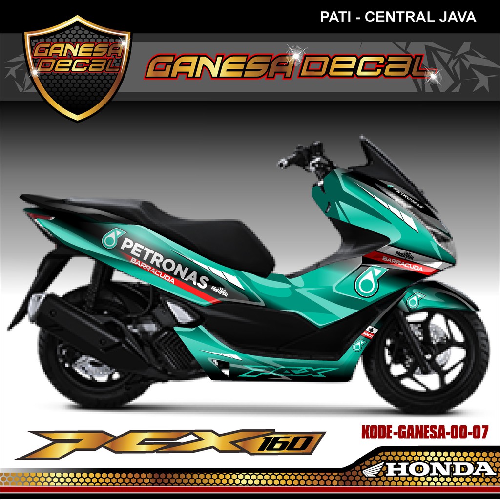 Decal Sticker - Dekal Stiker Honda PCX 160 2021 Fullbody New Desain PETRONAS Kode GD 21.07