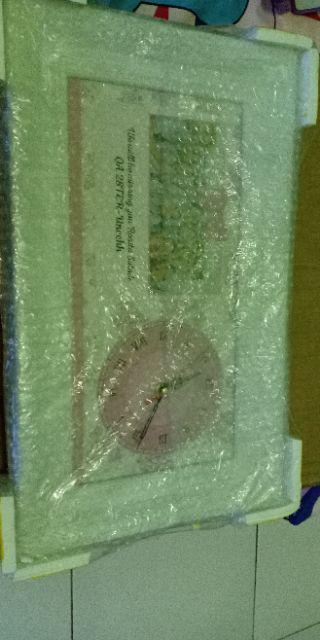 Custom Hiasan Jam Dinding Untuk Kado Atau Hadiah Shabby Chic Ungu Uk 20x40