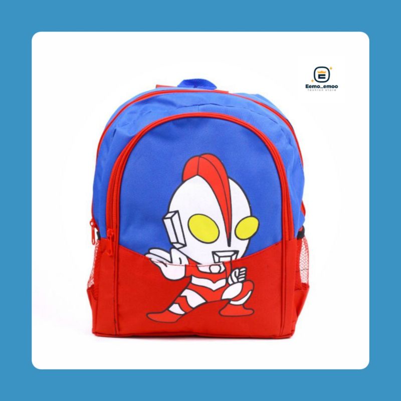 ULTRAMAN Tas Ransel Sekolah Anak Laki laki PAUD/TK/SD Ransel Sekolah Termurah Lucu EMOEMO