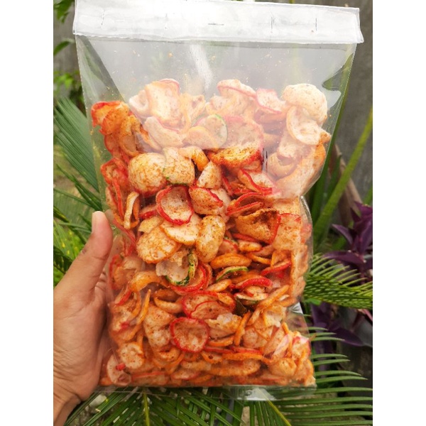 krupuk seblak pedas dan macaroni berat 250g