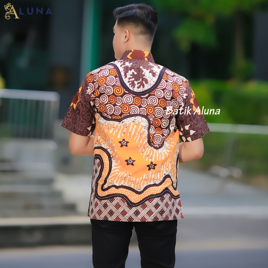 TERBARU KEMEJA BATIK PRIA LENGAN PENDEK LAPIS FURING PEKALONGAN PREMIUM REGULAR FIT MODERN PD 025