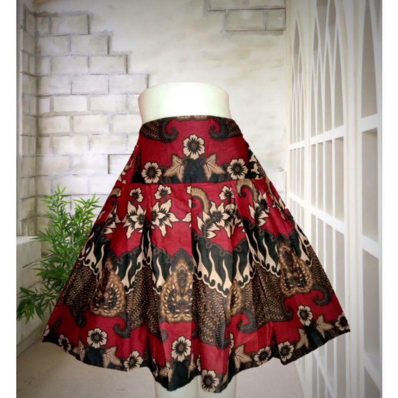 Rok Batik Pendek / Rok Batik Wanita / Rok Pendek Batik Bahan Katun