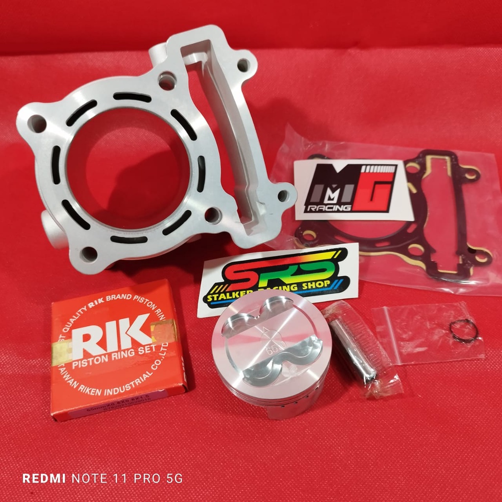 BLOK BORE UP 57 62 63 65 68 70 VIXION MX NVA NVL R15 KERAMIK PISTON FJN HIGH KOMPRESI MG RACING
