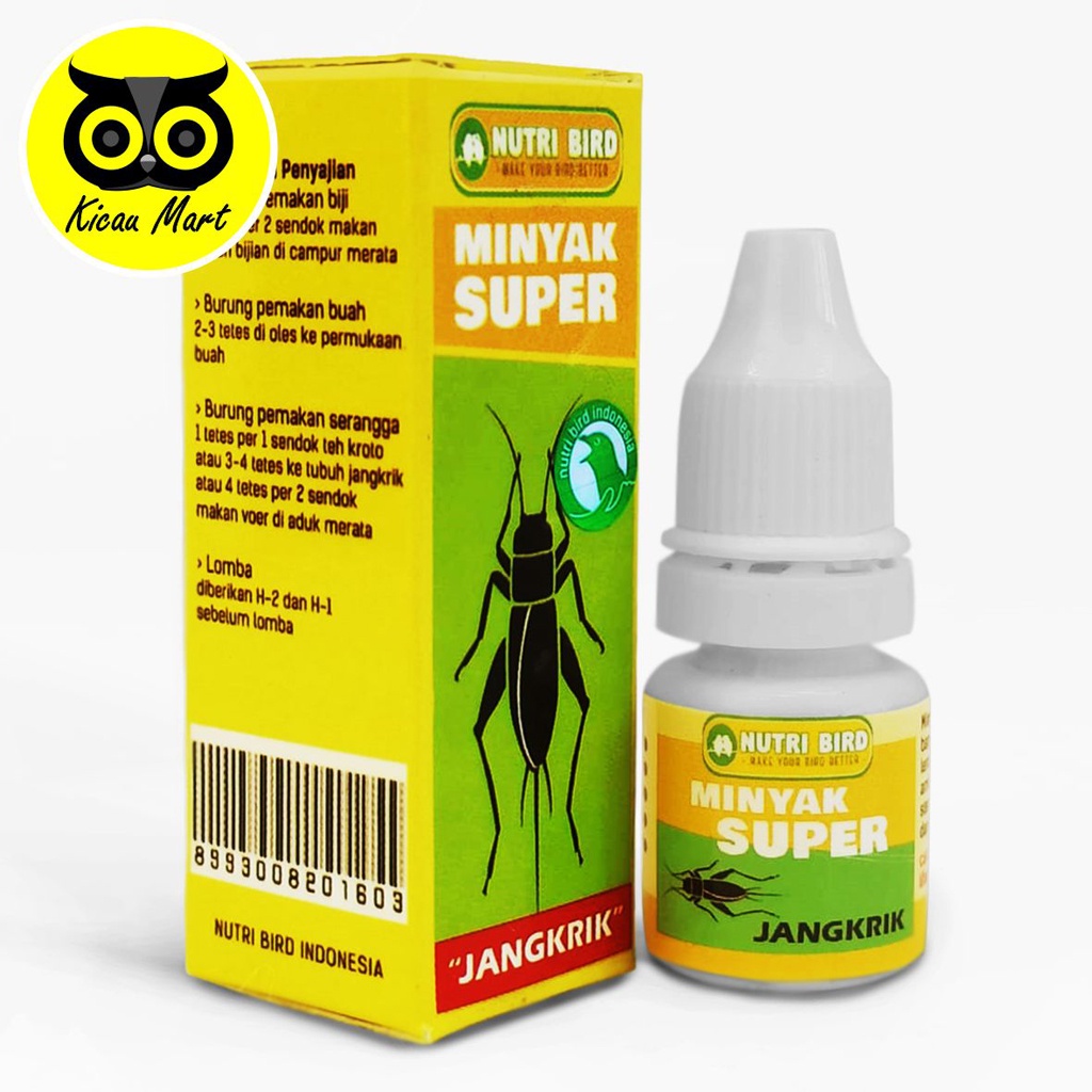 VITAMIN OBAT TERNAK BREEDING LOMBA BURUNG MURAI KACER PLECI MINYAK JANGKRIK SUPER NUTRIBIRD VMSUJFY