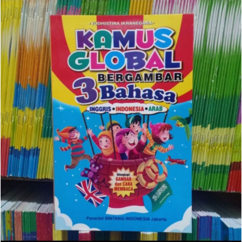 Buku Kamus Global Bergambar 3 Bahasa Inggris/Indonesia/Arab
