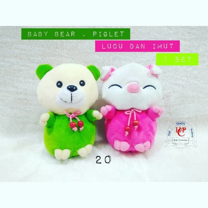 boneka baby bear and piglet 1 set