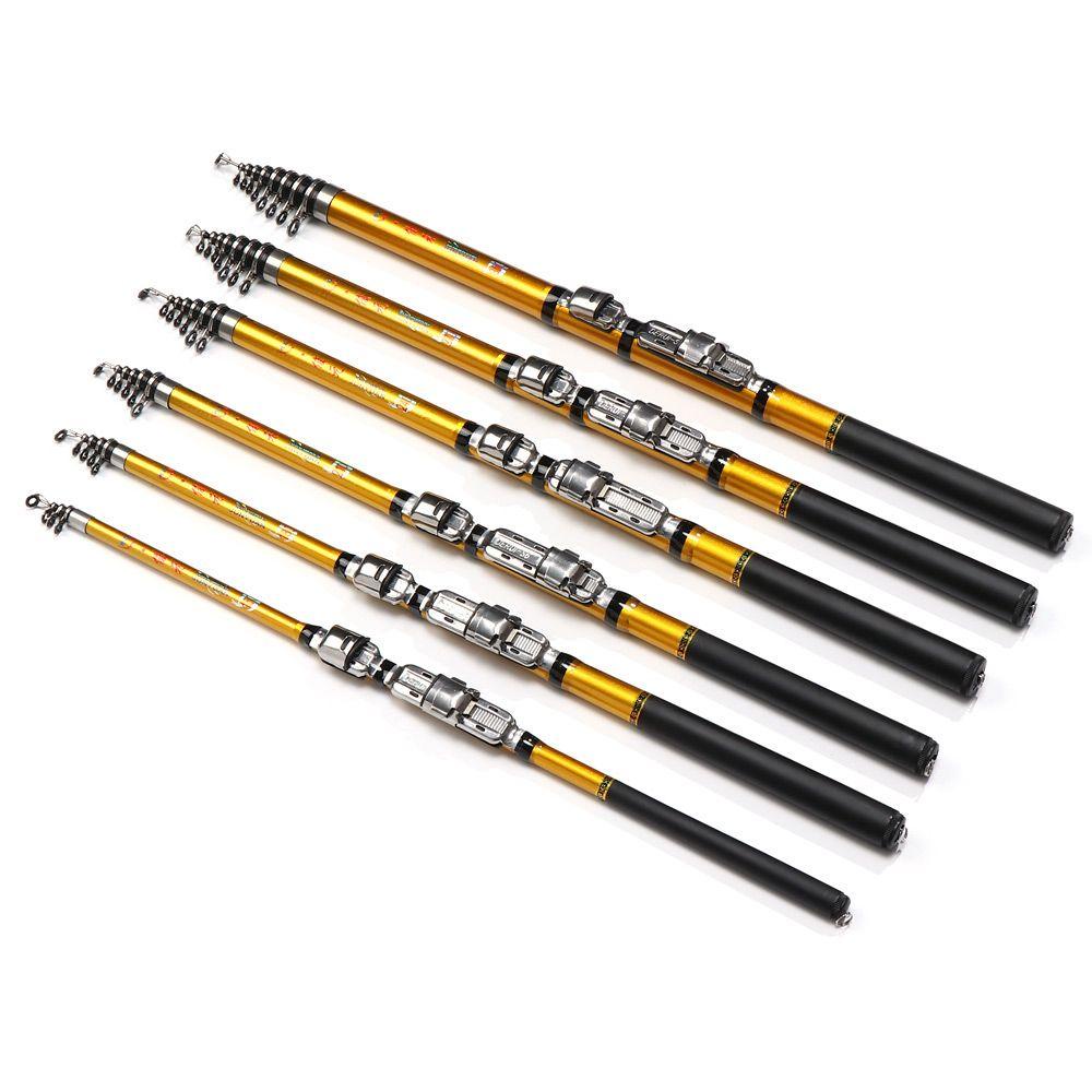 TOP Telescopic fishing rod Winter Sea Pole Carbon Material Retractable