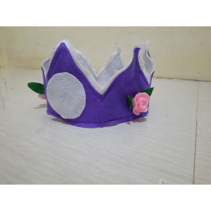 mahkota pesta ulang tahun anak laki laki perempuan mahkota flanel