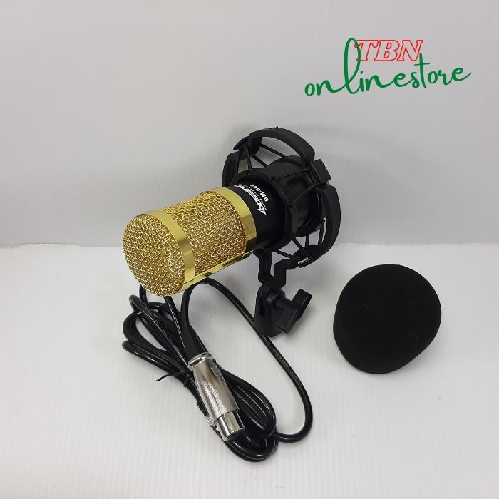 Mikrofon Mic Youtuber Condenser Bosstron BM 800 Microfon Kondenser Studio bm800 dengan Shock Proof Mount