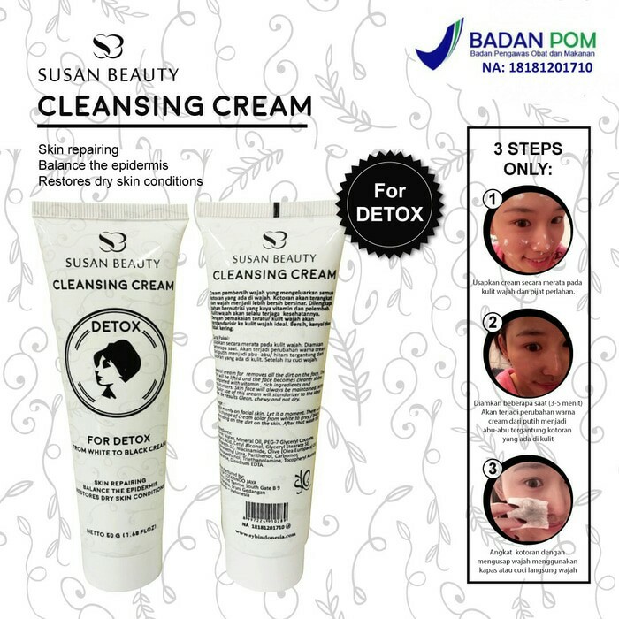 DETOX CREAM BPOM BY SUSAN BEAUTY LAMARS DETOX CREM TUBE BPOM