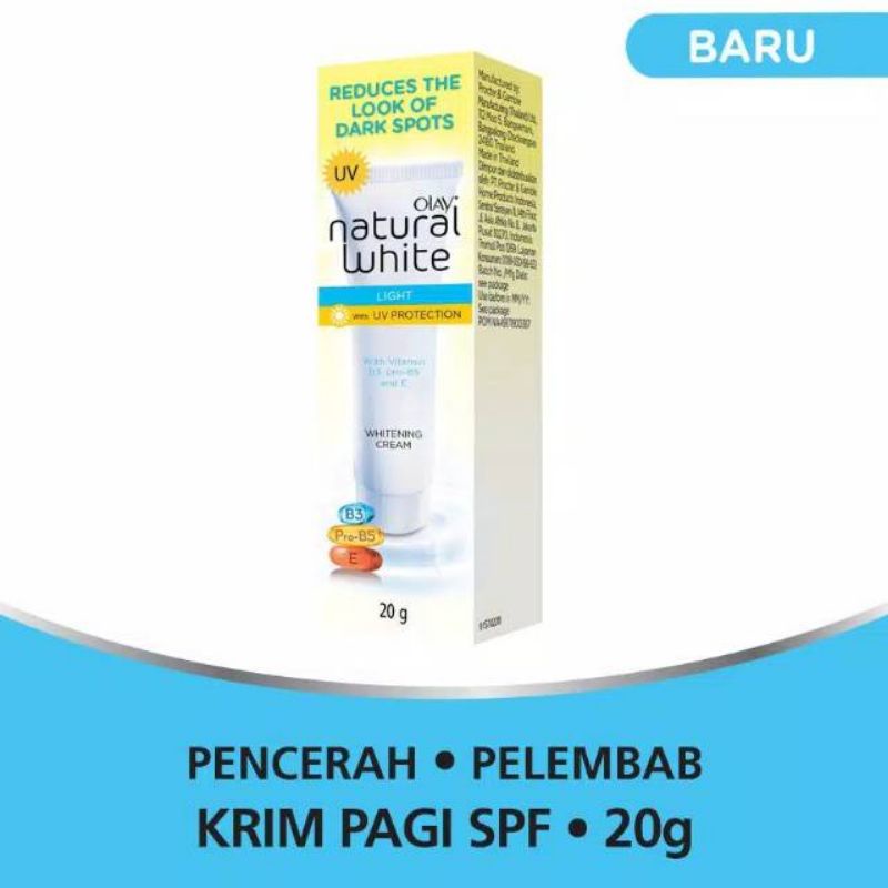 [TANPA BOX] OLAY NATURAL WHITE LIGHT DAY CREAM & NIGHT CREAM 50G - OLAY NATURAL WHITE