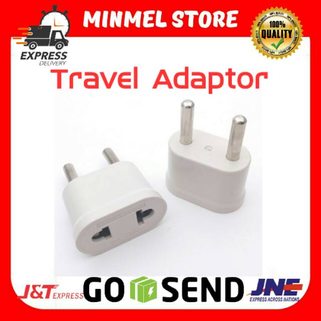 ADAPTOR CONVERTER TRAVEL TRAVELLING ADAPTER KONVERTER US TO EU WHITE